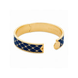 Sparkle Star Estate Blue & Gold Plated Hinged Bangle 13mm
