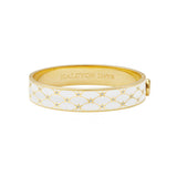 Sparkle Star Cream & Gold Plated Hinged Bangle 13mm