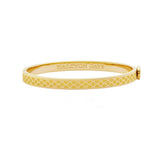 Salamander Radiant Yellow & Gold Plated Hinged Bangle 6mm