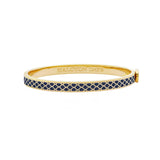 Salamander Estate Blue & Gold Plated Hinged Bangle 6mm