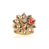 Gold Flower Napkin Ring