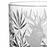 Kintyre Stag Hand-Cut Crystal Whisky Tumbler - 260 ml