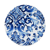 Blu Mediterraneo Charger Plate Fiore/Foglie