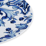 Blu Mediterraneo Charger Plate Fiore/Foglie