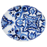 Blu Mediterraneo Oval Platter Fiore