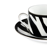 Zebra Teacup and Saucer