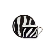 Zebra Teacup and Saucer