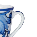 Blu Mediterraneo Mug Fiore/Foglie