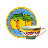 Carretto Siciliano Coffee Cup And Saucer Limoni