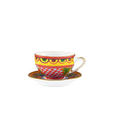 Carretto Teacup And Tea Saucer With Gold Decoration