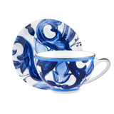 Blu Mediterraneo Teacup And Saucer Foglie