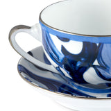 Blu Mediterraneo Teacup And Saucer Foglie