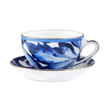 Blu Mediterraneo Teacup And Saucer Fiore/Foglie