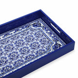 Blu Mediterraneo Wooden Rectangle Tray