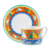 Carretto Siciliano Teacup And Saucer F.Do Azzurro