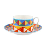 Carretto Siciliano Teacup And Saucer F.Do Arancio