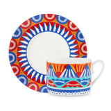 Carretto Siciliano Teacup And Saucer White Azzurro