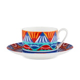 Carretto Siciliano Teacup And Saucer White Azzurro