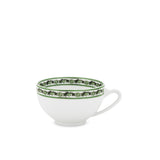 Maiolica Verde Set of 2 Teacups and Saucers with Green Border