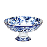 Blu Mediterraneo Fiore Footed Fruit Bowl - 30 cm