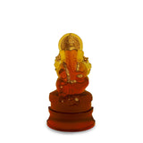 Hand Made Crystal Ganesh Topaz 20Cm With 24K Gold Accents