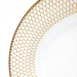 Antler Trellis Ivory & Gold Oval Dish 14"