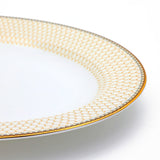 Antler Trellis Ivory & Gold Oval Dish 14"