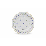 Purple Garland Cornflowers Dinner Plate Hand Painted 24K Gold Rim - 29 cm