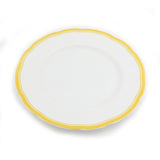 Yellow Border Audley Scalloped Dinner Plate