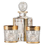 Felicia Romantic Whisky Decanter Cut and Tumblers 300 ml for 2