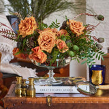 Jasmine Footed Rose Bowl & Wire