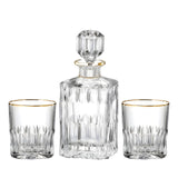 Daisy Line Whisky Decanter Cut and DOF Tumbler 300 ml for 2