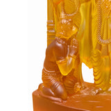 Ram Darbar Fine Crystal Topaz Sculpture - 20 Cm