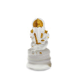 Hand Made Crystal Ganesh Clear 20Cm With 24K Gold Accents