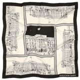 Buckingham Palace Black 90x90 Cm 100% Silk Scarf