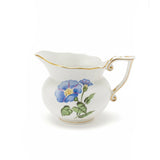 Gustave Morning Glory Creamer Sugar Pot Hand Painted 24K Gold Accents