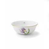 Purple Parrot Tulip Katori Bowl Hand Painted 24K Gold Rim 11 cm