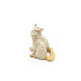Two Kitten Figurine Hand Painted 24K Gold Accents