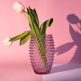 Egg Vase Lilac Hobnail 23Cm