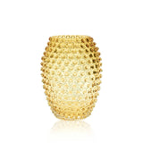 Egg Vase Underlay Amber Hobnail 23 Cm