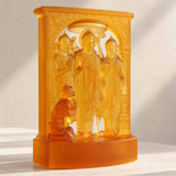 Ram Darbar Fine Crystal Topaz Sculpture - 20 Cm