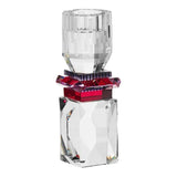 Nevada Crystal Tealight Holder - Clear/Black/Red