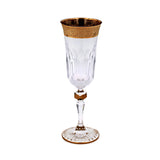 Romantic Crystal Champagne Flutes 150ml with 24K Gold Accent