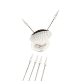 Scallop Silver Cocktail Picks