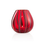 String Candle Holder Large - Blueberry Red