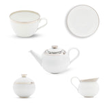 Treasure Platinum 6-Piece Tea Set