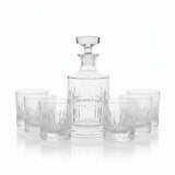 Flat Top Barrel Decanter and Classic Whisky Tumbler Set