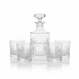 Flat Top Barrel Decanter and Classic Whisky Tumbler Set